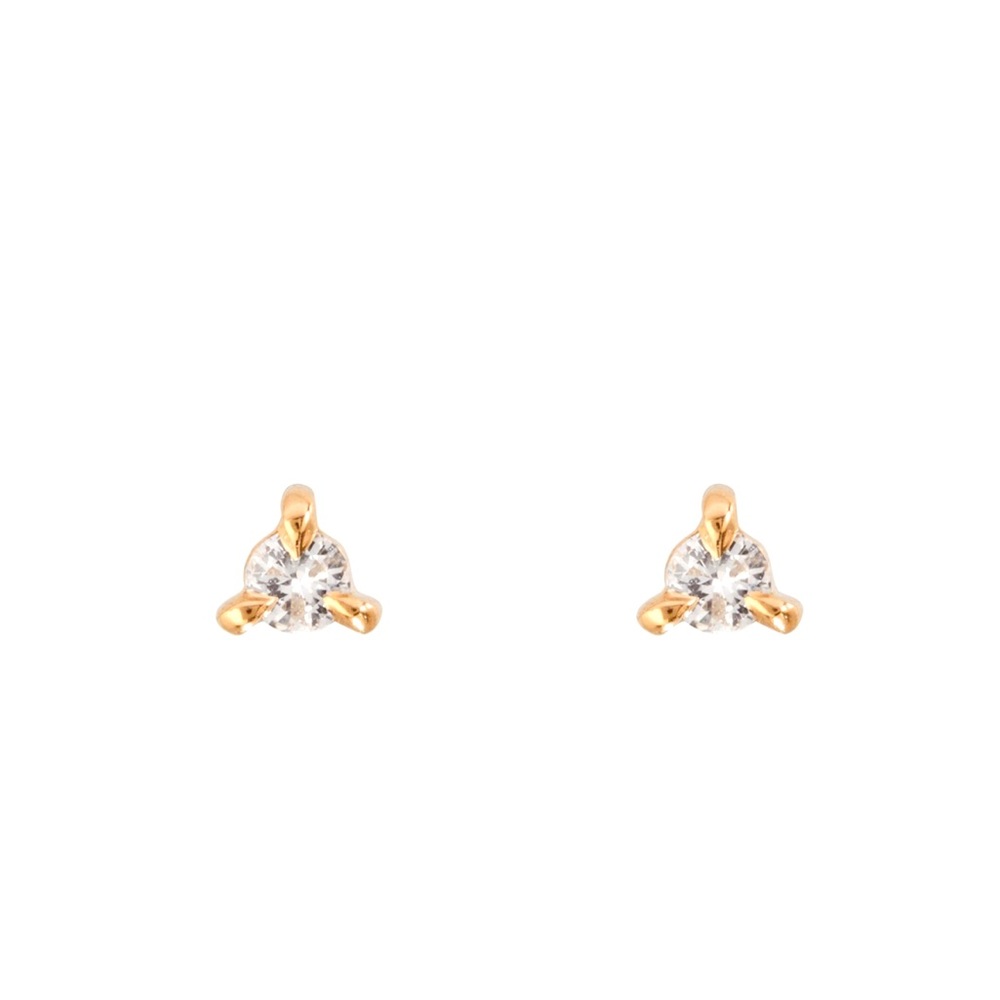 CATBIRD DIAMOND STUDS (PAIR) Petite Angel Hair 14k Gold